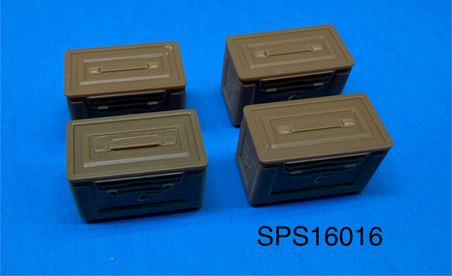 SPS16016 WW2 .50 Cal. Ammunition Cans (4 Pack) 1/16