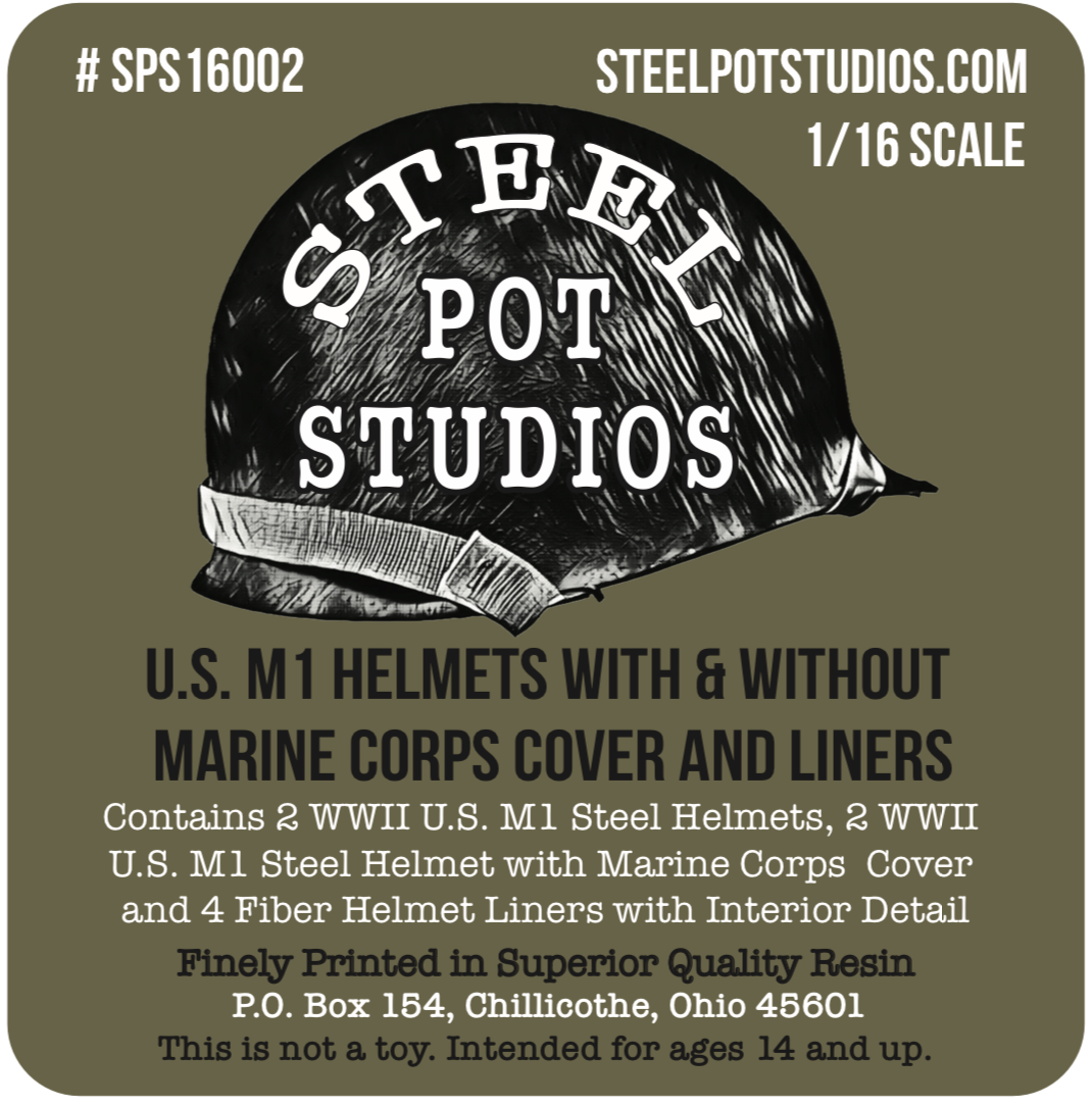 SPS16002  U.S. M1 Helmets with & Without Marine Corps Cover and Liners  1/16