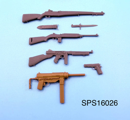 SPS16026  U.S. WW2 Small Arms Set  1/16