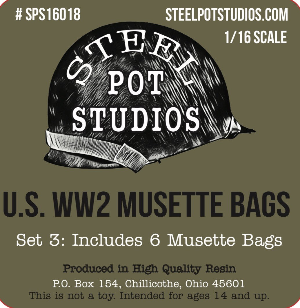 SPS16018  U.S. WW2 Musette Bags Set #3 (6 Pack)  1/16