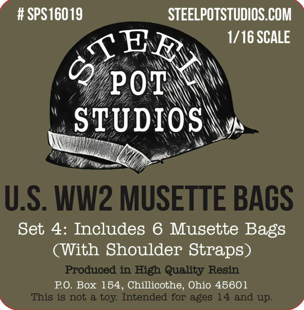 SPS16019  U.S. WW2 Musette Bags Set #4 (6 Pack)  1/16