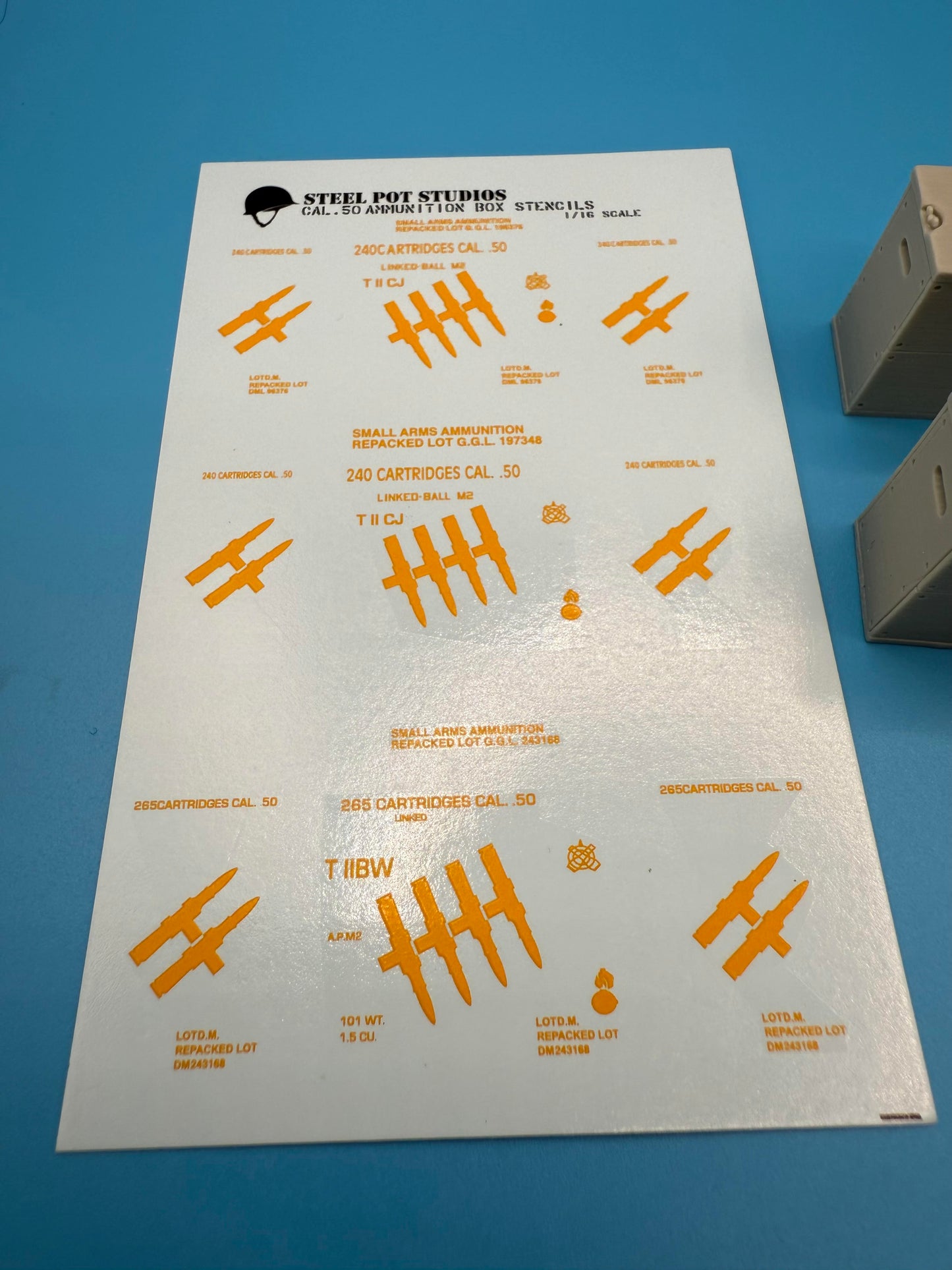 SPS16030  U.S. WW2 M1917 Ammo Crates .50 Cal & .30 Cal  1/16