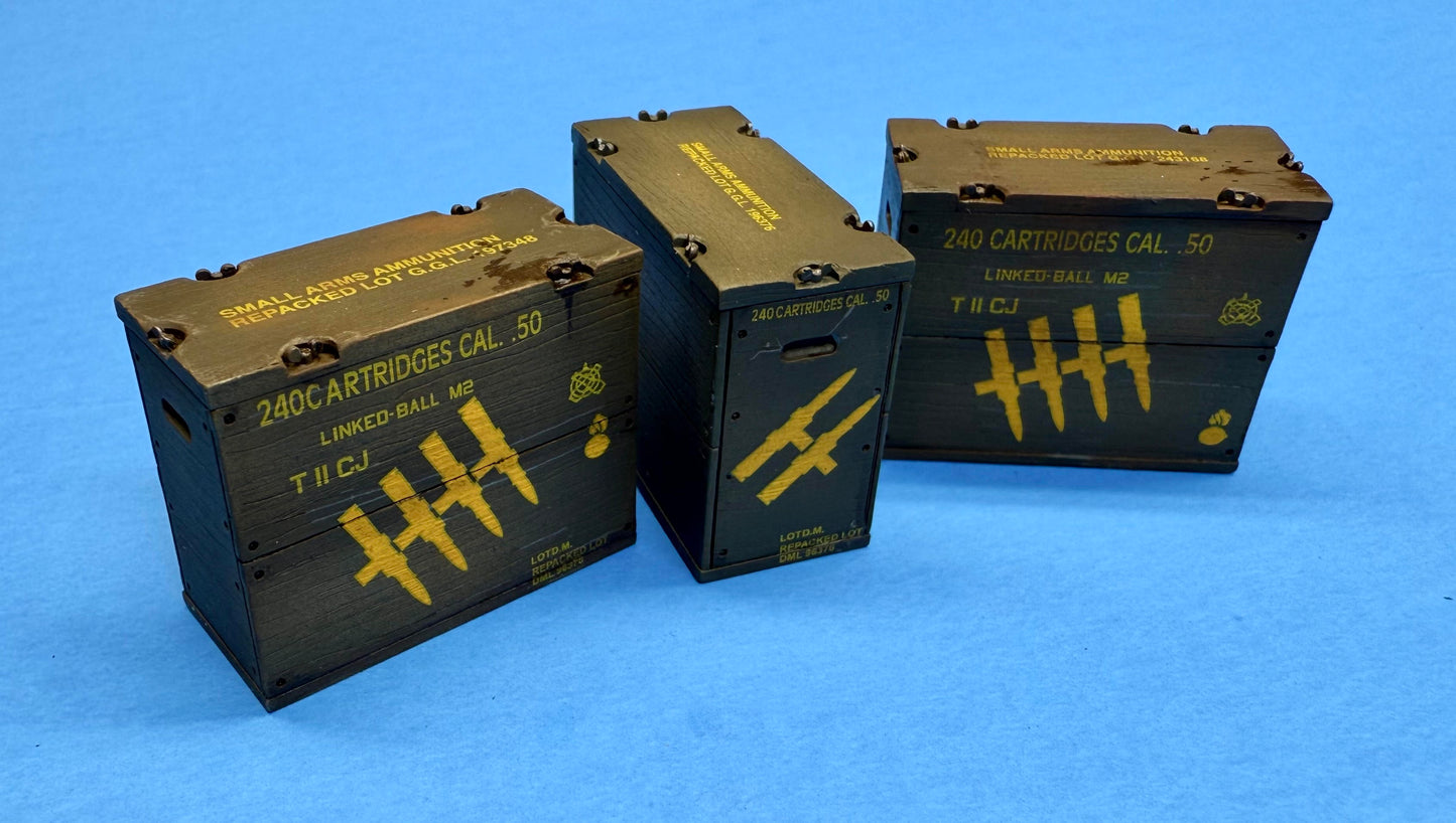 SPS16030  U.S. WW2 M1917 Ammo Crates .50 Cal & .30 Cal  1/16