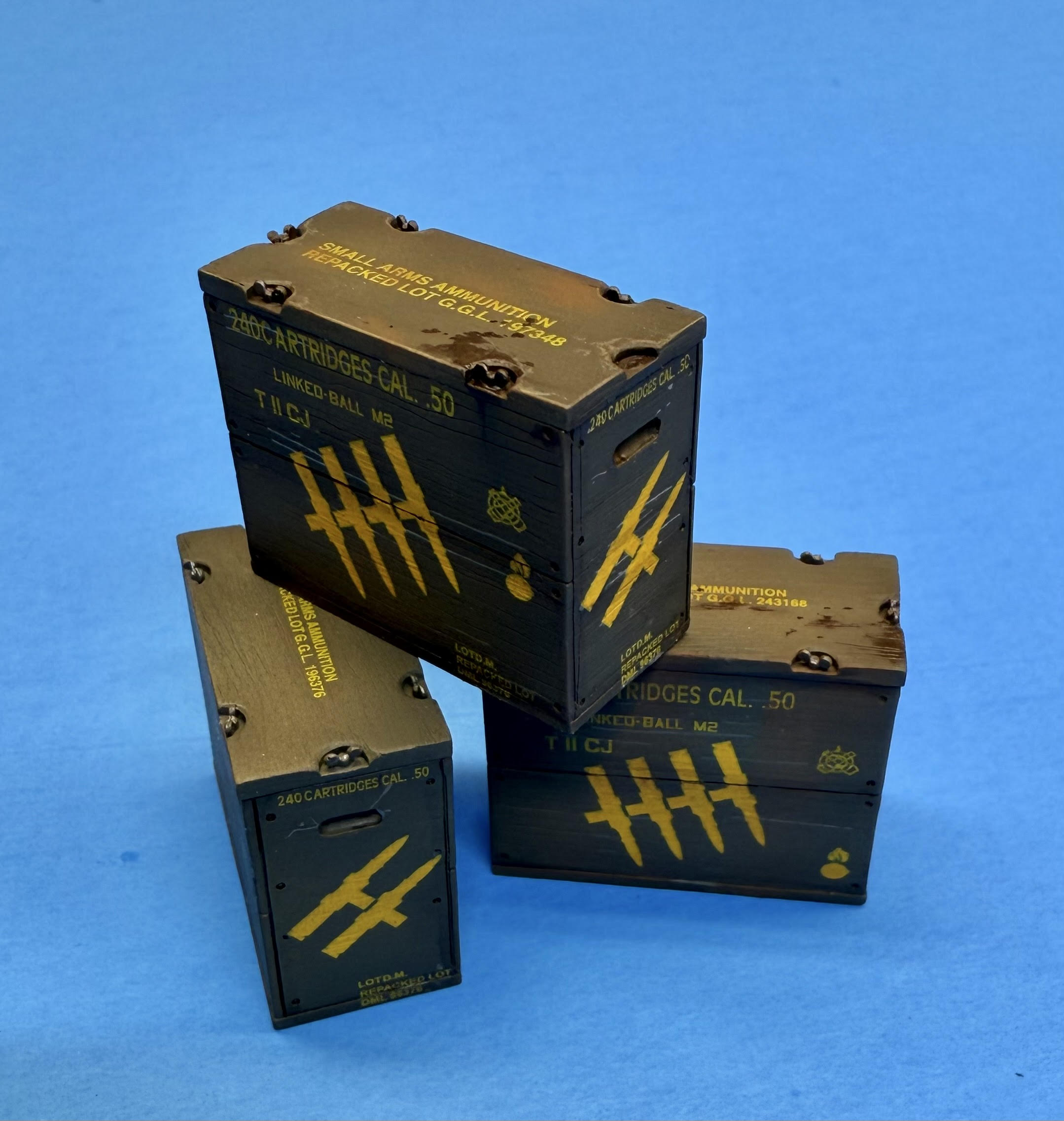 SPS16030 U.S. WW2 M1917 Ammo Crates .50 Cal & .30 Cal 1/16 – Steel