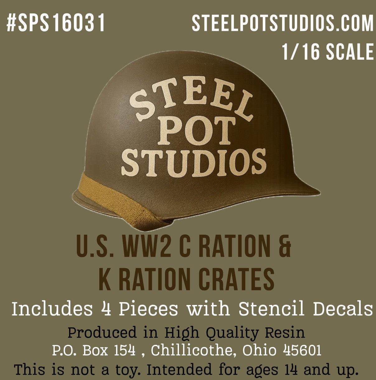 SPS16031  U.S. WW2 C Ration &  K Ration Crates  1/16
