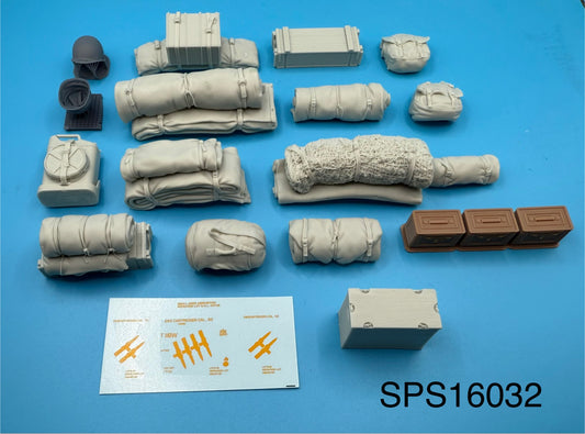 SPS16032  U.S. WW2 M3 Halftrack Front Compartment Stowage Set  1/16