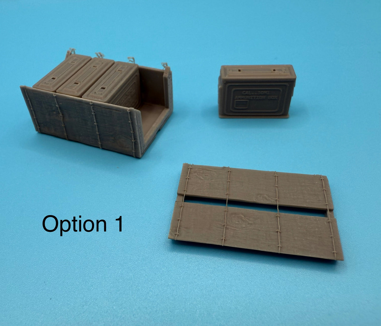 SPS16034  U.S. WW2 .30 Cal Ammo Cans and Crate  1/16