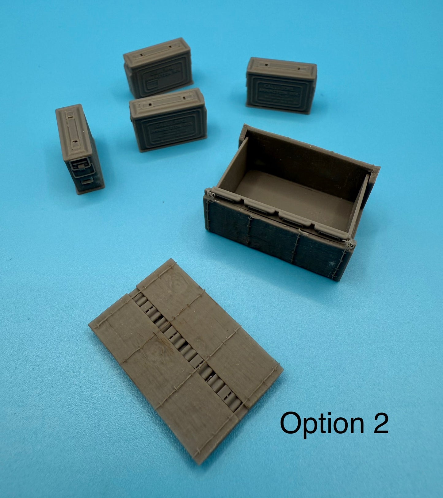 SPS16034  U.S. WW2 .30 Cal Ammo Cans and Crate  1/16