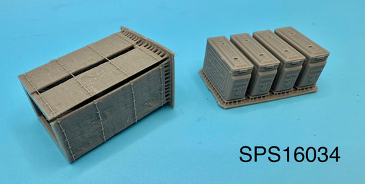SPS16034  U.S. WW2 .30 Cal Ammo Cans and Crate  1/16