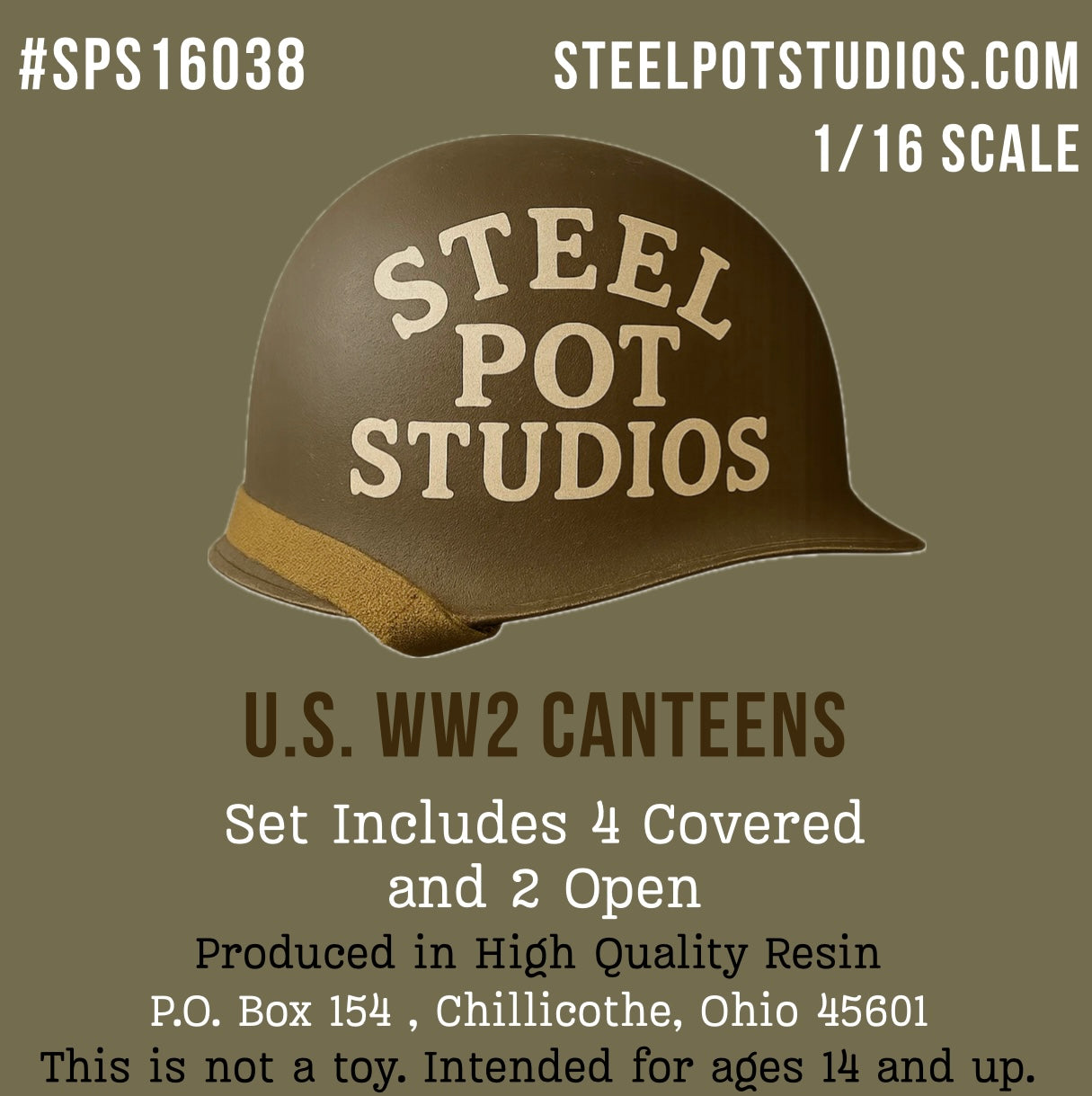 SPS16038  U.S. WW2 Canteens  1/16