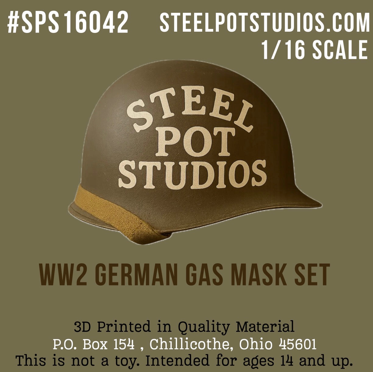 SPS16042  WW2 German Gas Mask Set  1/16