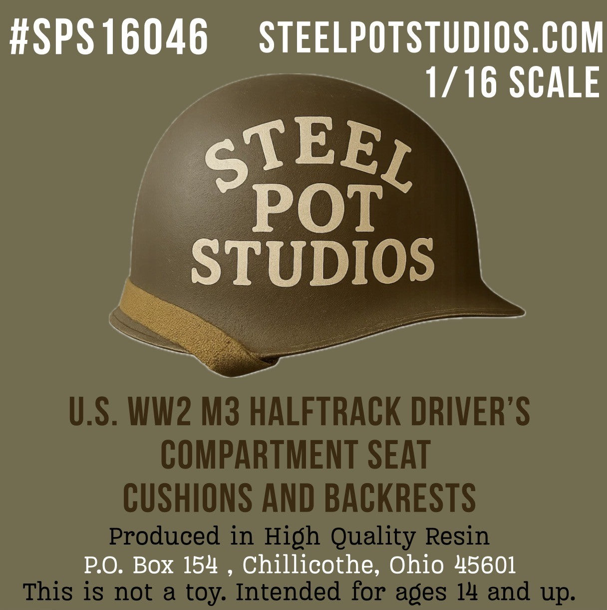 SPS16046  U.S. WW2 M3 Halftrack Driver’s Compartment Seat Cushions and Backrests  1/16