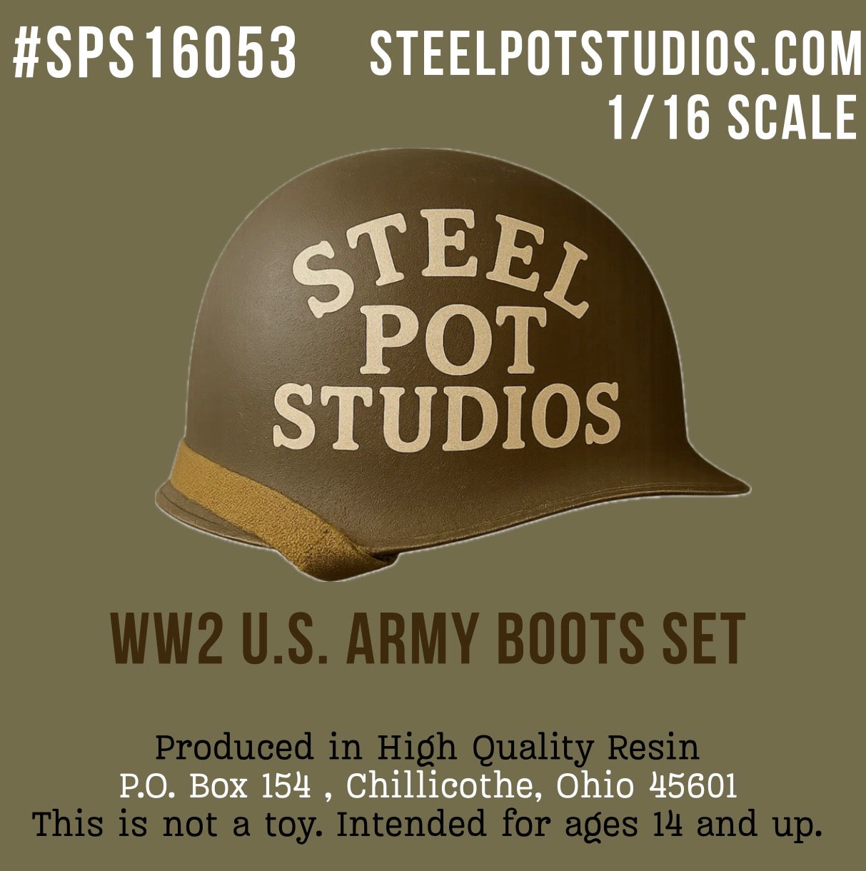 SPS16053  WW2 U.S. Army Boots Set  1/16