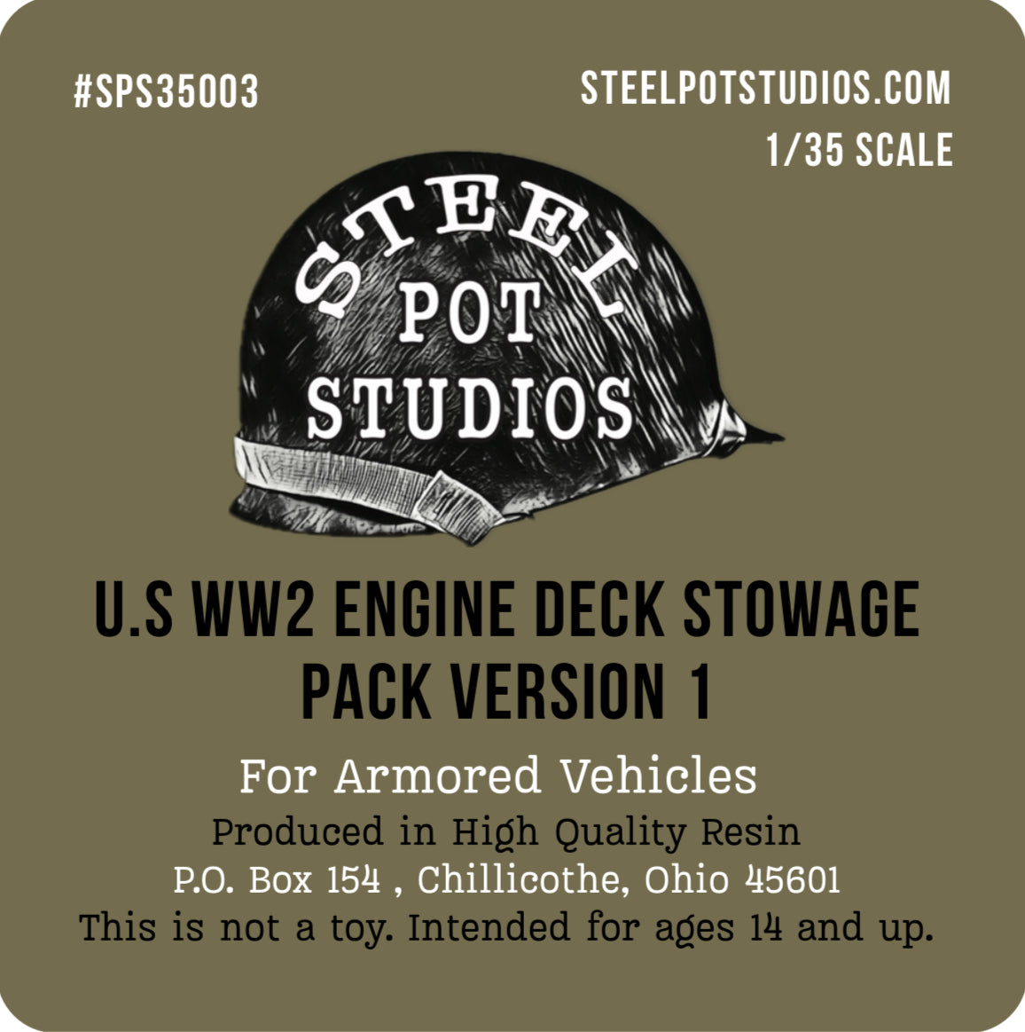 SPS35003  U.S. WW2 Engine Deck Stowage Pack Version 1  1/35